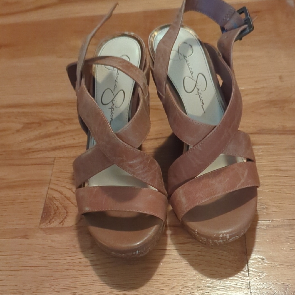 Jessica Simpson Brown Strappy Sandals